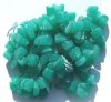 16-inch Strand of Dyed Milky Medium Green Glass Chips
